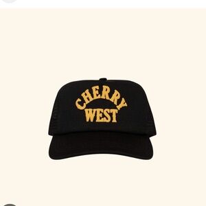Cherry West Black Trucker Hat by Cherry LA